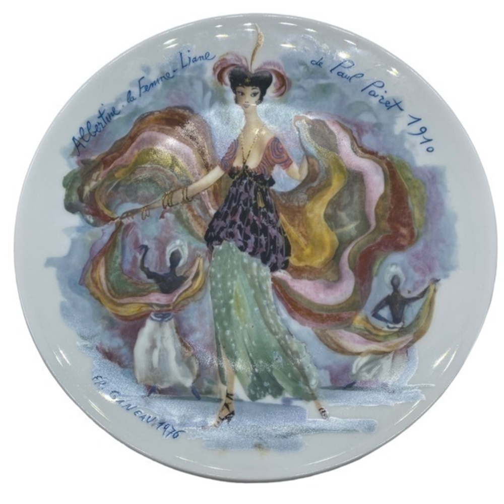 Vintage Limoges Albertine The Sinuous Women Of Paul Poiret 1910 Plate
